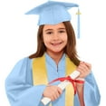 thumbnail image 1 of Children Primary School Graduation Cap and Gown with 2025 Tassel Blue Cap and Gown for Kindergarten Kids Ceremony Party Gift, 1 of 7