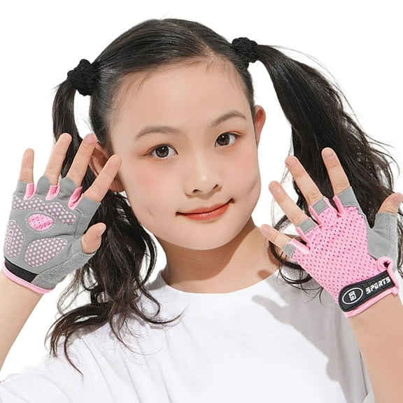 Children Protective Cycling Glove Sweat Resistant Comfortable Half Finger Gloves For Kids Biking Scooter Skateboarding