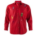 thumbnail image 1 of Children Ready To Hug Red Adult Button-Up Long Sleeve T-Shirt - Large, 1 of 1