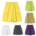 thumbnail image 1 of Children Relaxed‑Fit Multi‑Color Cargo Shorts, Water‑Resistant Cool‑Skin Large Side Pockets Summer Outdoor Daily‑Wear Pants, 1 of 5