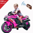 thumbnail image 1 of HNH 12V Electric Motorcycle for Kids, Powered Ride on Toys, 3 Wheels Motorcycle with LED Lights, Bluetooth Music, 1 of 9