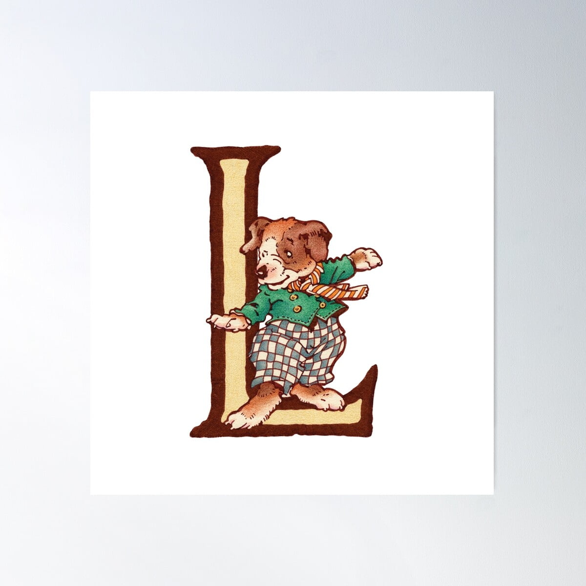 Children'S Alphabet And Numbers - The Letter L Poster Wall Art, Modern ...