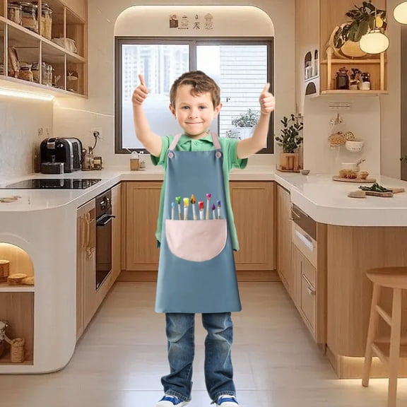 This Children'S Apron Is Designed Specifically for Artists (Cooking/Decorating).,Kids Artist Aprons for Painting Gardening Apron with Pockets for Kids Painting Cooking Baking
