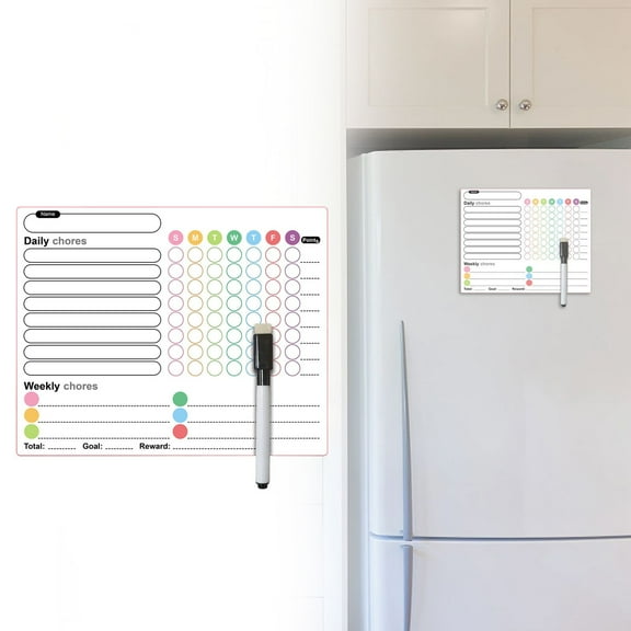 Children'S Calendar Stickers Writable Weekly And Monthly Planner For Refrigerator Family Memo Board For Organizing Schedules And Activities Fun And Interactive Home 5Ml,Fridge Magnets For Kids