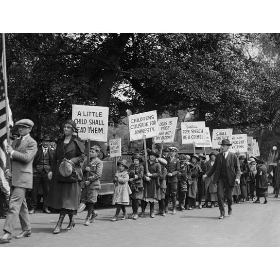 Children'S Crusade For Amnesty For American Political Prisoners For Anti-World War 1 Protest. In 1922 They Marched In