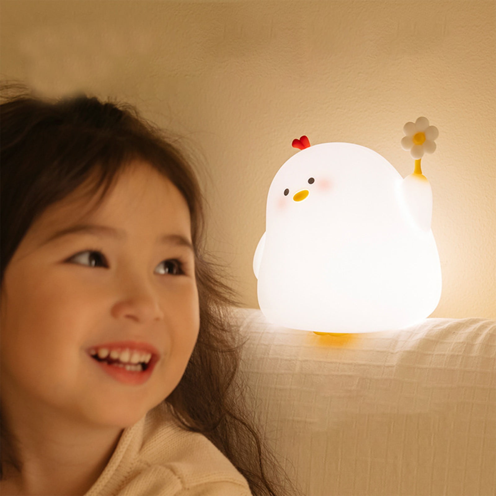 Children'S Cute Chicken Patting Light 1200Mah Rechargeable Three
