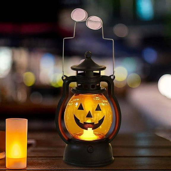Children'S Handheld Pumpkin Light Up Kids Led Lights Battery Operated Halloween Decor Pumpkin Light Indoor Outdoor Decoration Ornaments Funny Expressio. Desktop Ornament Easy To Use