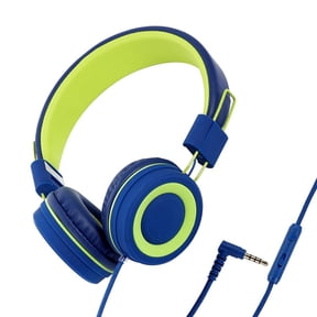 Children'S Headphones Headset Wired Colorful Laptop Tablet Phone for Learning Online Class Headphones,Blue+Green,1 Set Of Headphones (With Cable),Blue&Green