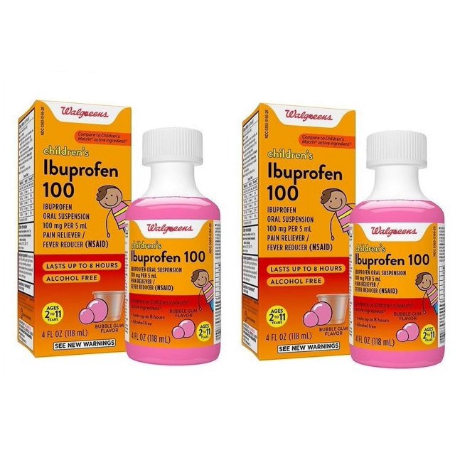 Children'S Ibuprofen Ages 211 Pain Reliever/Fever Reducer 2x4 Fl Oz Equivalent to 2x4 Fl Oz
