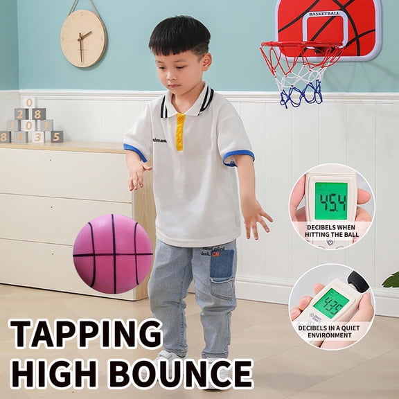 Children'S Silent Basketball Racket Ball Sports Ball Toys for Girls and Boys 8.26 Inch