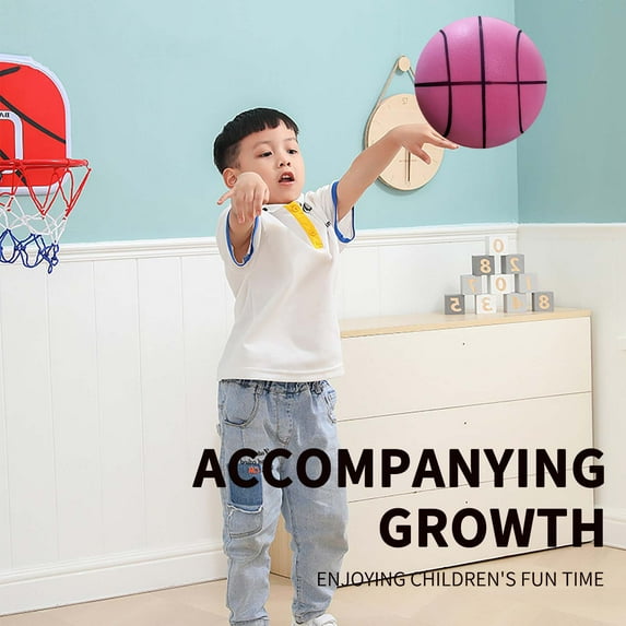 Children'S Silent Basketball Racket Ball Sports Ball Toys for Girls and Boys 9.44 Inch