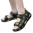 thumbnail image 1 of Kids Shoes Soft Sole Sandals Comfortable Fish Mouth Open Toe Sandals Outdoor Beach Sandals Boys and Girls Summer Outdoor Non Lightweight Beach Sandals(Coloe:Black,Size:12), 1 of 7