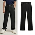 thumbnail image 1 of Children School Uniforms for Boys Straight Leg Pants Stretch Slim Pants Boys Black Uniform Pants Back to School Clothes Boys Size 9-10 Years Pants, 1 of 8