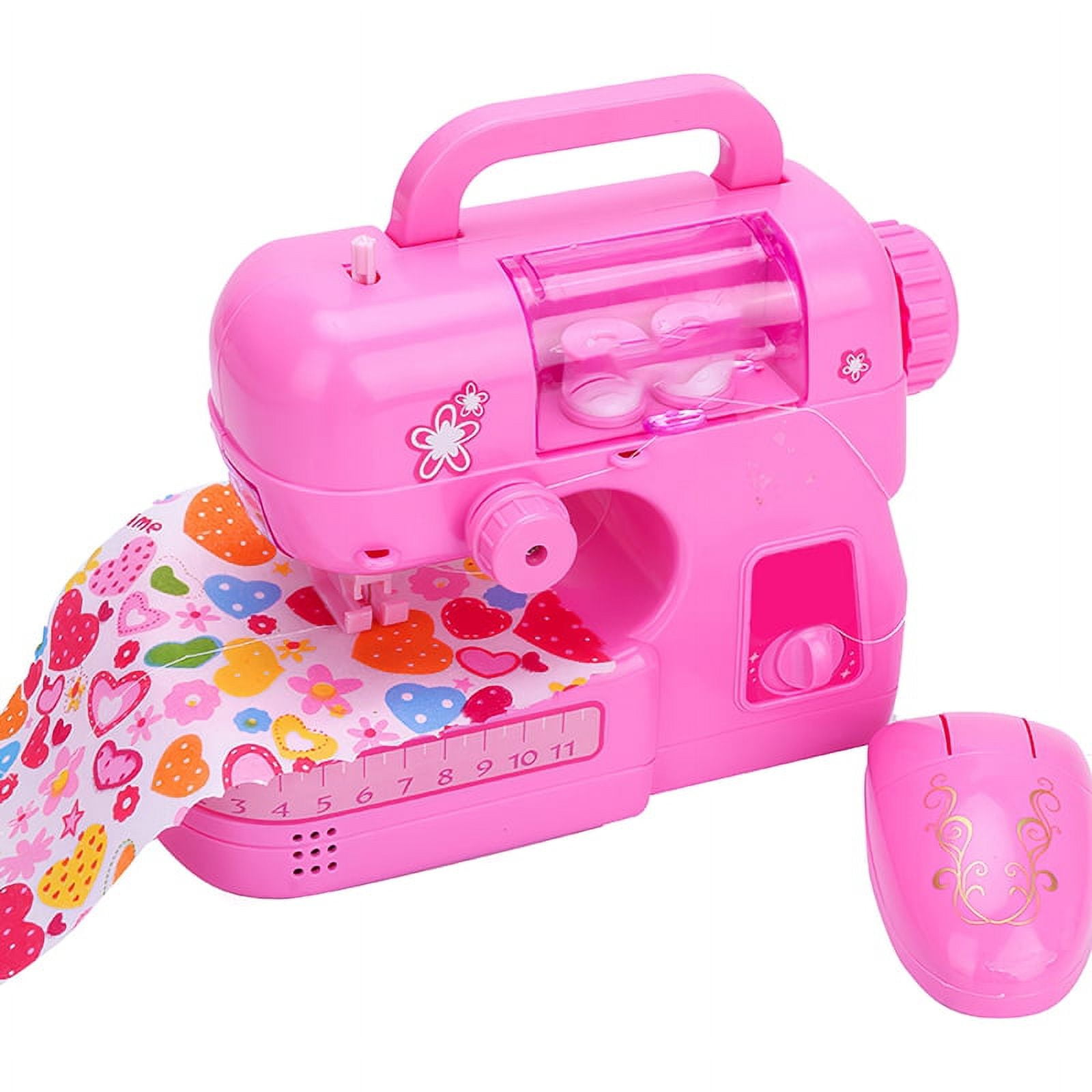 Kids Girl Simulation Children Sewing Machine Small Appliances Toy Sets  Pretend Toy Color:Pink