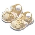 thumbnail image 1 of Children Shoes Comfortable Flat Sandals Fashionable Toe Covering Children Toddler Shoes Beach Sandals ,Toddler Girl Sandals/Toddler Boy Sandals(Color:Beige,Size:6), 1 of 5