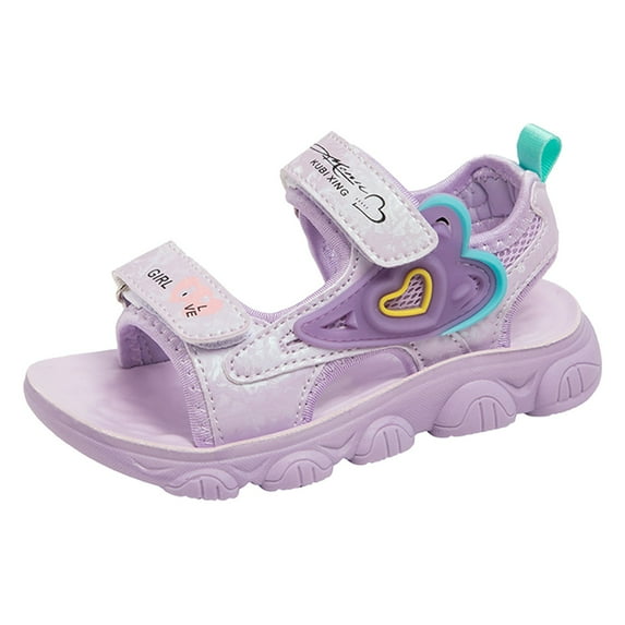 Children Shoes Comfortable Platform Sandals Outdoor Beach Fashion Beach Sandals Princess Shoes Purple 7 Years-8 Years