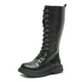 thumbnail image 1 of Girls Boots,Thick Soled Large Household Soft Soled Warm Footwear Boots,Toddler Boots,Z11 Black,4.5-5 Years, 1 of 9