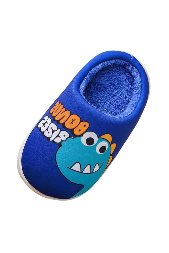 Children Shoes Toddler Shoes Soft Cotton Slippers Girls Tan Moccasins Fashion Cute Cartoon Dinosaur Home Warm Cotton Slippers Kitty Slippers Toddler Comfy Kids Furry Slides for Girls Slippers for Todd
