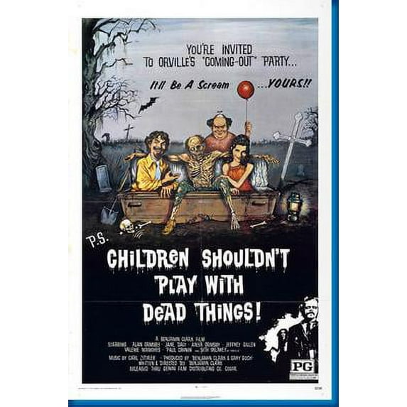 Children Shouldnt Play With Dead Things Movie Poster Metal Sign 8inx 12in Print on Metal 8x12 Square Adults Poster Time