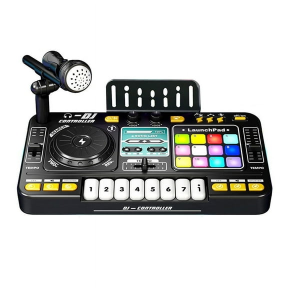 Children Simulation Multifunctional DJ Mixer Controller Electronic Organ DJ Player Music Entertainment Toy