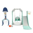 thumbnail image 1 of Children Slide Swing Set, 5-in-1 Combination Activity Center Freestanding Slides Playset for Kids Indoor, 1 of 11