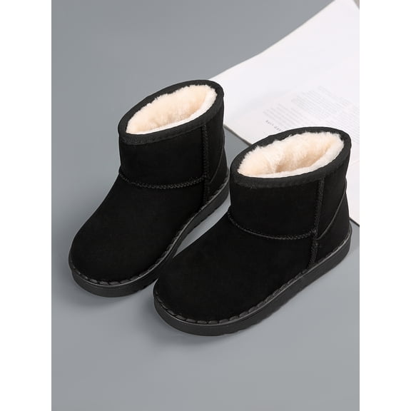 Children Snow Boots Winter Warm Ankle Boots Slip-On Flat Casual Shoes