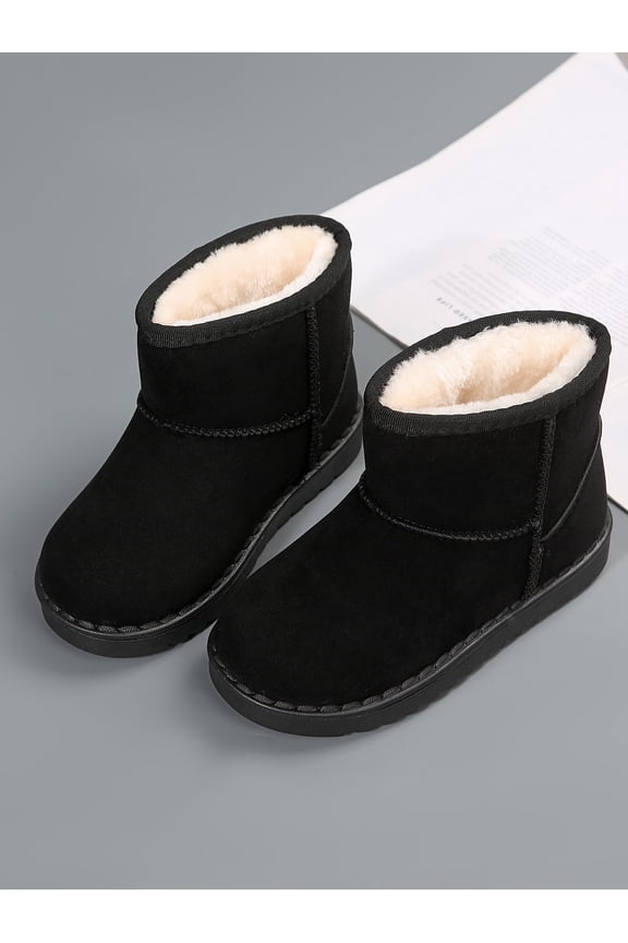 Children Snow Boots Winter Warm Ankle Boots Slip-On Flat Casual Shoes