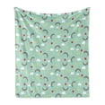 thumbnail image 1 of Children Soft Flannel Fleece Throw Blanket, Rainbow Sky with Clouds Heart and Sun Love Baby Playroom Theme, Cozy Plush for Indoor and Outdoor Use, 50" x 60", Mint Green Multicolor, by Ambesonne, 1 of 5