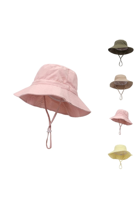 Children Solid Color Sun Protection Bucket Hat - Face Covering UV Resistant Material, Lightweight Breathable Fisherman Caps For Spring Summer Outdoor Activities & Daily Travel Gear