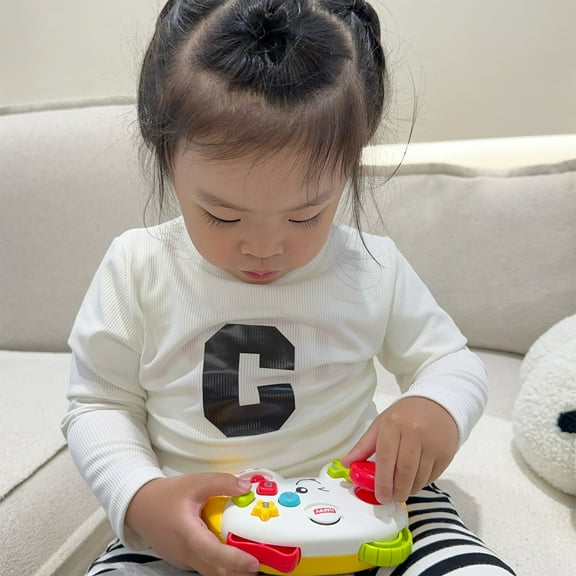 Children Sound Game Handle, Plastic Puzzle Light Music Toy, Auditory Training Music Perception, Animal Sound Buttons (Frog Crow Dog), Concentration Development, Parent-Child Interaction