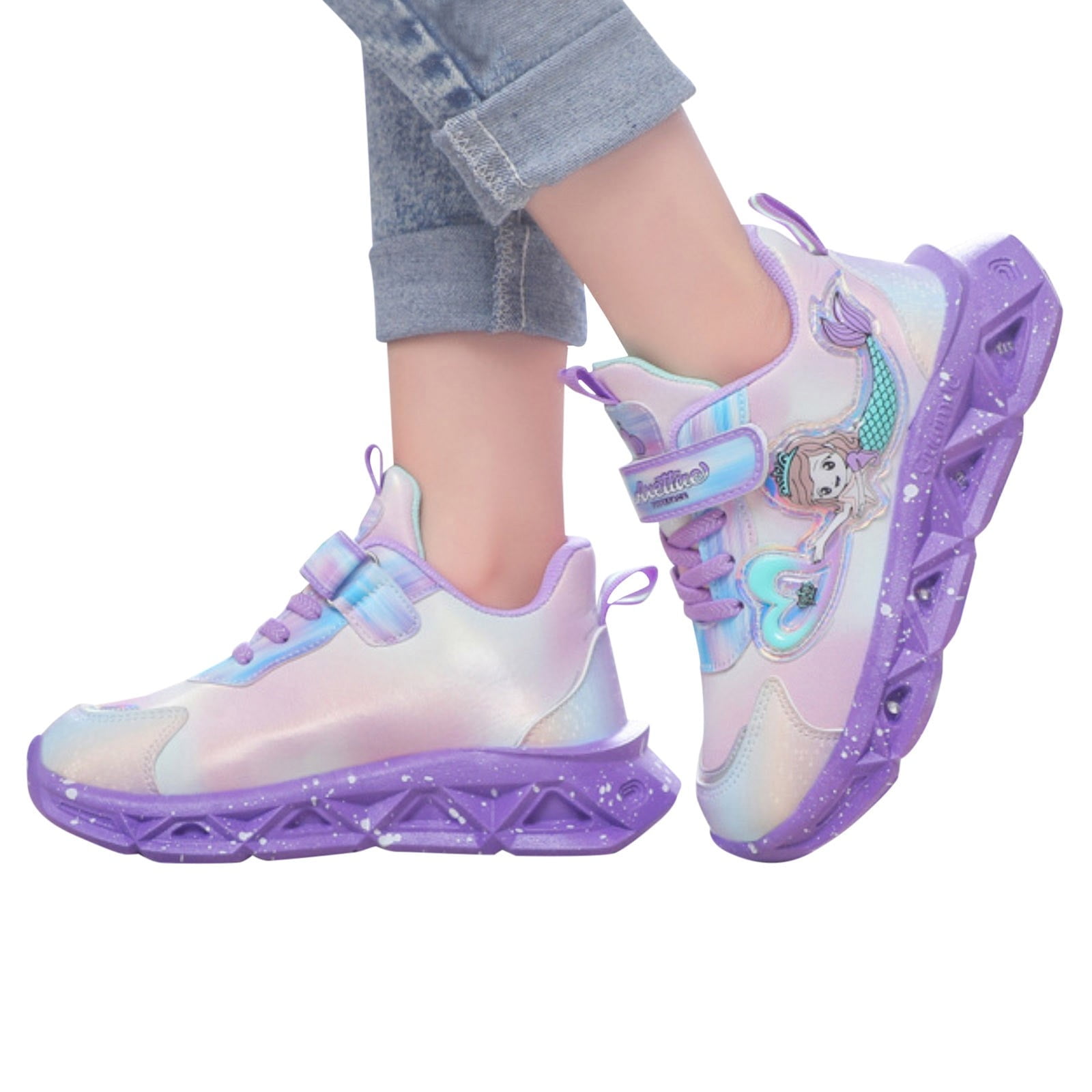 Children's Alphabet Webbing Mesh Breathable Kids Luminous Shoes Casual Sports Shoes