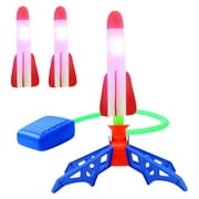 Children Step On Toy Rocket Launchers rocket model with Light 4 Piece Set for Kids Outdoor Toys for Boys and Girls