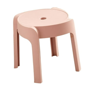 Children Stool Shoe Stool Comfortable Multifunctional Lightweight Stable Ergonomic Bathroom Stool Foot Rest for Bedroom Kithchen Living Room pink