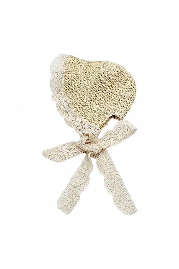 Children Summer Sweet Lace Straw Hat Fashion Baby Girl's Spring Wide Brim Sunhat