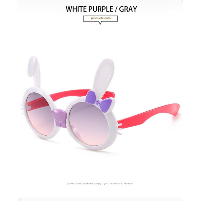 Children Sunglasses Girls Boys Cute Anti-UV Rabbit Ear Sunglasses Outdoor Beach Protective Sunglasses