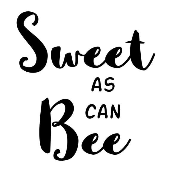 Children Sweet as can Bee Cute Quotes & Sayings Wall Decal Decoration Sweet as can Bee Motivational Quote Kids Room Lasts Years and Easily Removable - Size: 9 In(W) x 10 In(H)