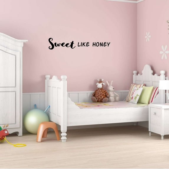 Children Sweet like Honey Cute Quotes & Sayings Wall Decal Decoration Motivational Honey Quote Nursery wall decor Lasts Years and Easily Removable - Size: 20 In(W) x 4 In(H)