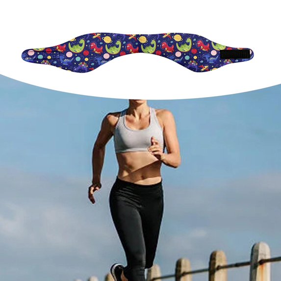 Children Swimming Headbands Ear Bands Neoprene Flexible Cartoon Pattern Comfortable Adjustable for Swimming Pools, Lakes or Beaches Style A