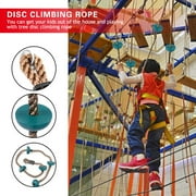 Children Swing Disc Climbing Playground Climbing Rope Kids Playground Equipment Toys for Kids Outdoor Backyard Playground[Dark green]