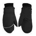 thumbnail image 1 of Children Toddlers Fleece Lined Ski Winter Waterproof Windproof Mittens Gloves | Assorted Colors (Black), 1 of 1