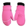 thumbnail image 1 of Children Toddlers Fleece Lined Ski Winter Waterproof Windproof Mittens Gloves | Assorted Colors (Light Pink), 1 of 1