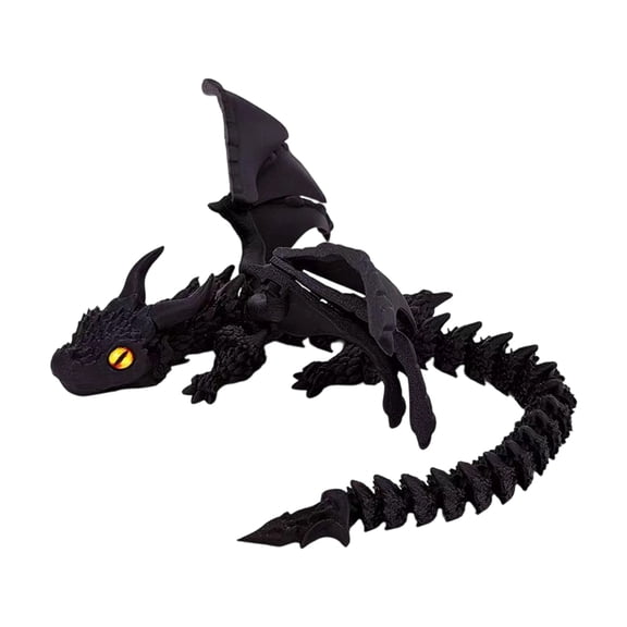 Children Toy 3D Printed Dragon Figurine Large Horn Designs Table Decoration Plastic Fashion Art Decors Gift