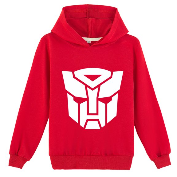 Children Transformers Casual Sweatshirt Hoodie Kids Spring Autumn Long Sleeve Graphic Hooded Pullover Tops