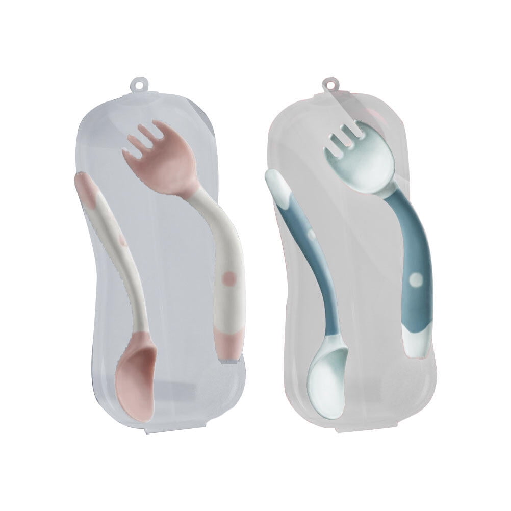 Children Twist Fork Spoon 2 Sets Eating Training Cutlery Flatware