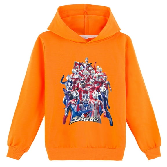 Children Ultraman Casual Hoodie Kids Spring Autumn Long Sleeve Pullover Sweatshirt Tops