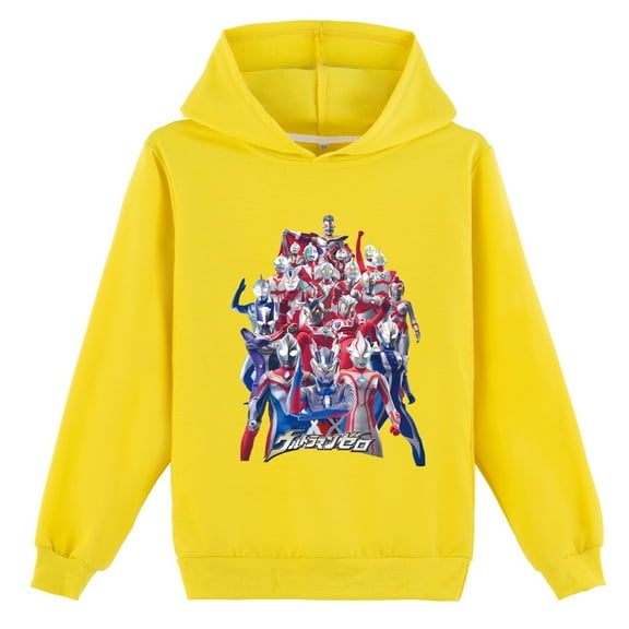 Children Ultraman Casual Hoodie Kids Spring Autumn Long Sleeve Pullover Sweatshirt Tops