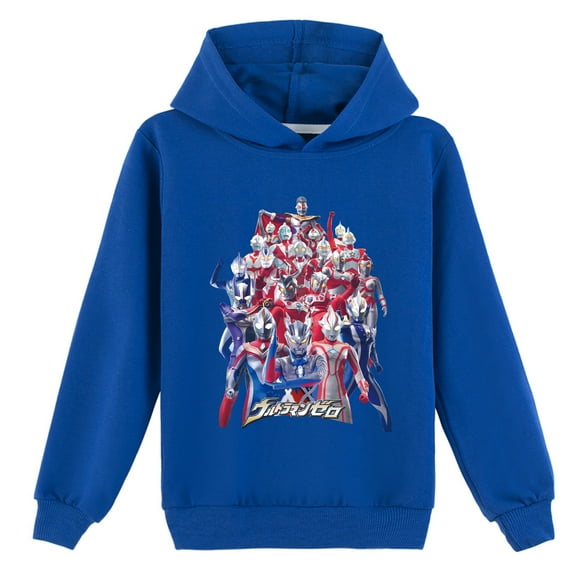 Children Ultraman Casual Hoodie Kids Spring Autumn Long Sleeve Pullover Sweatshirt Tops