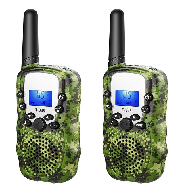 Children Walky Talky Handheld Radio, Long Range 3 KM, Outdoor Camping Toy for Kids,Green