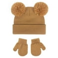 thumbnail image 1 of Children Winter Hat Gloves Set Kids Warm Beanie Knit PomPom Woollen Hat for Boys and Girls 3-8 Years, 1 of 2