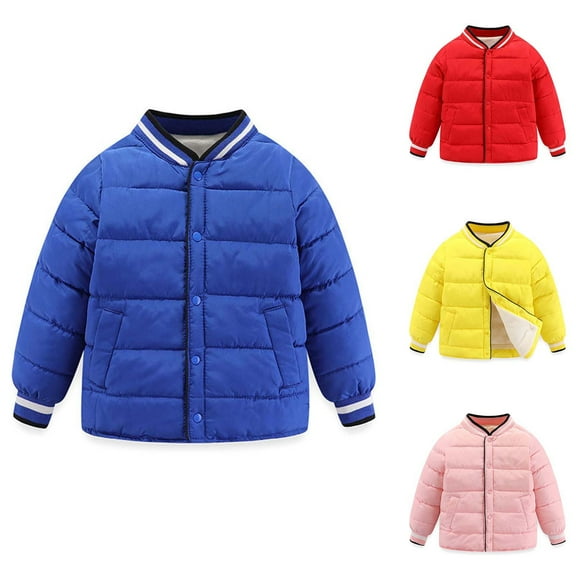 Children Winter Hoodie Zip Thick Coats Jacket Outwear Children Clothing Children's Cotton-padded Clothes Baby Down Cotton-padded Clothes Toddler Boys Girls Thicken Hooded Coats Jackets